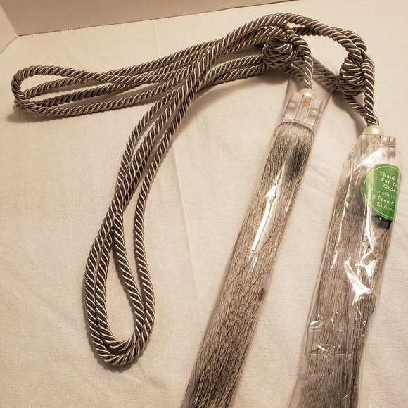 TASSEL TASSLE TIEBACK TIE BACK for CURTAIN DRAPE DECOR ROPE - SET OF 2 - Picture 3 of 14